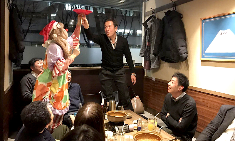 ピエロと皿回し